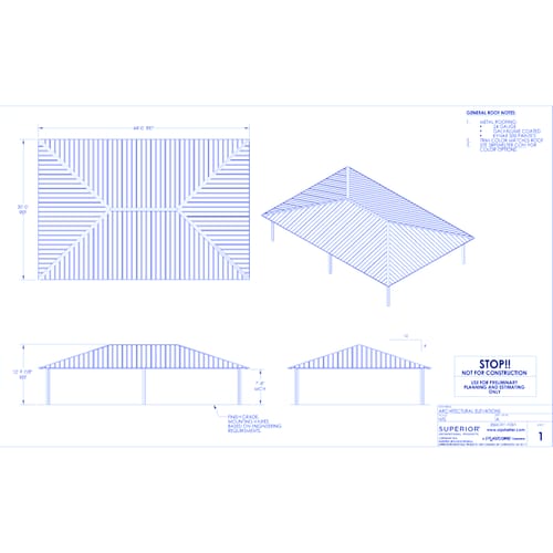 preview of 30' x 44' Hip End Shelter