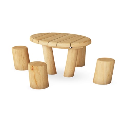 Kids Table with 4 Sitting Poles