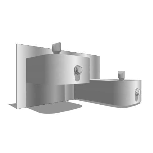 Model 1119B: ADA Vandal-Resistant Wall Mount Dual Drinking Fountain Bundle
