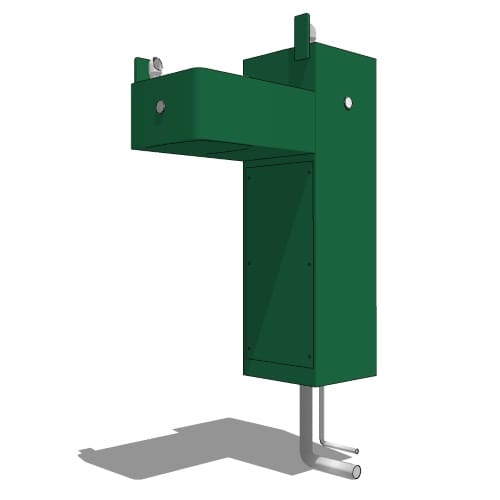 Model 3300: ADA Outdoor Vandal-Resistant Steel Pedestal Fountain