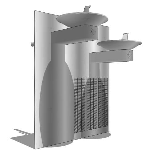 Model 1011.8B: Wall Mounted Dual ADA Refrigerated Drinking Fountain