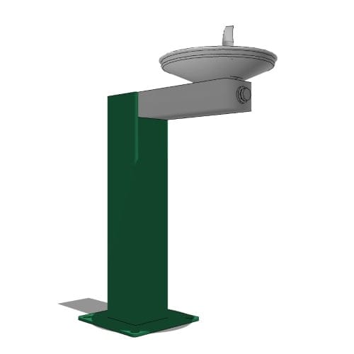 Model 3377: ADA Vandal-Resistant Outdoor Steel Pedestal Fountain - **This product is discontinued please use 3380 or 3602 as a replacement.**