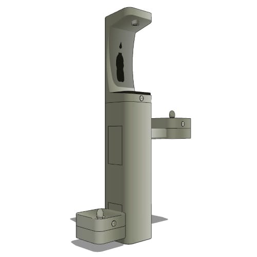 Model 3611: ADA Vandal-Resistant Outdoor Stainless Steel Bottle Filler and Fountain
