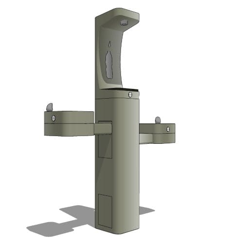 Model 3612FR: ADA Vandal-Resistant Outdoor Stainless Steel Bottle Filler and Drinking Fountain