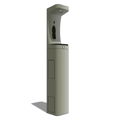 Model 3610: ADA Outdoor Vandal-Resistant Stainless Steel Pedestal Bottle Filler