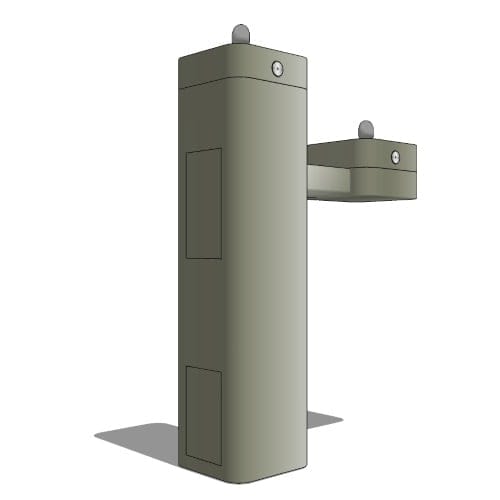 Model 3602: ADA Outdoor Vandal-Resistant Stainless Steel Pedestal Fountain
