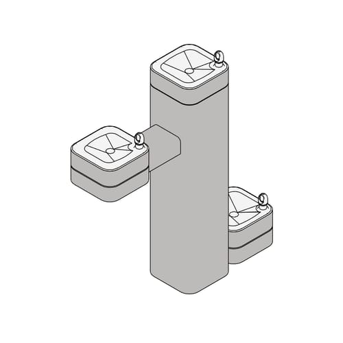 Model 3611FR: ADA Vandal-Resistant Outdoor Freeze-Resistant Bottle Filler and Fountain