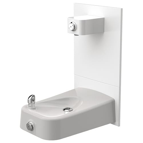 Model 1311P: ADA Vandal-Resistant White Enameled Iron Fountain and Bottle Filler Bundle preview 1