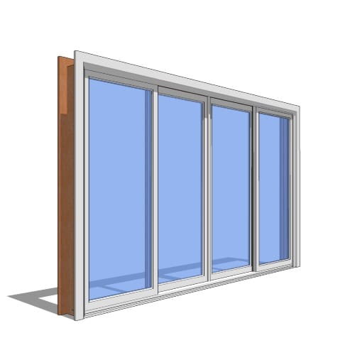 Premium Series™ Door Revit Object: Sliding / French Sliding - 4 Panel