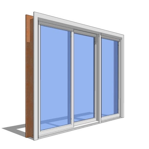 Premium Series™ Door Revit Object: Sliding / French Sliding - 3 Panel