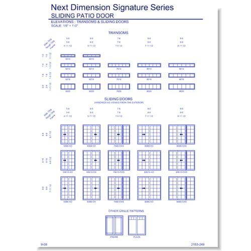 preview of Next Dimension Signature Patio Door: Section Details