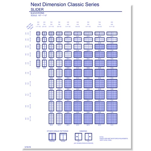 preview of Next Dimension Classic Slider: Elevations