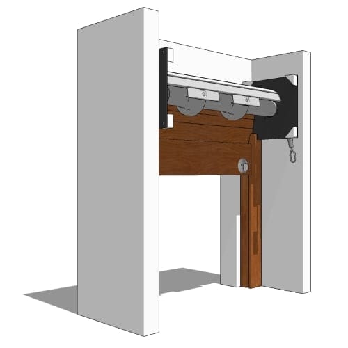 Roll-Up Doors Between Wall Mount on Face of Lintel