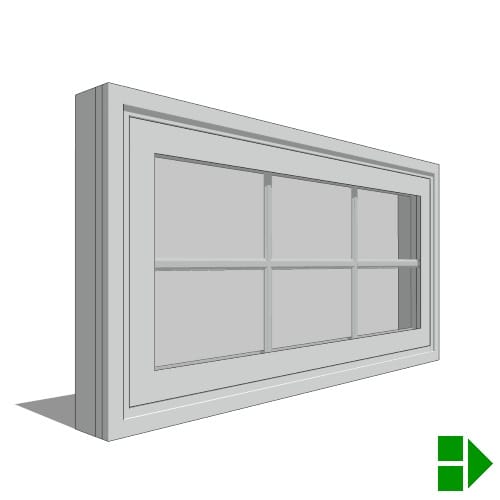 Impervia Series: Single Hung Window, Transom Unit