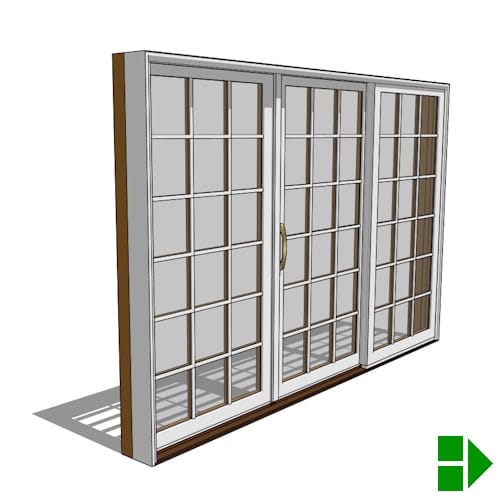 Reserve Series Contemporary: Sliding Door, 3 Panel