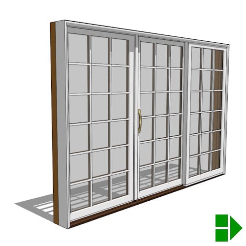 Reserve Series Traditional: Sliding Door, 3 Panel