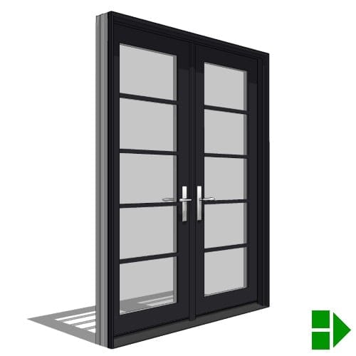 Reserve Series Contemporary: In-Swing Door, Double, Active-Passive Units