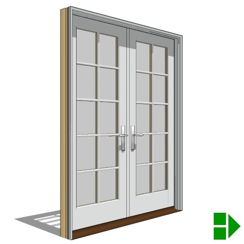 Reserve Series Traditional: In-Swing Door, French-Double, Passive-Active Units