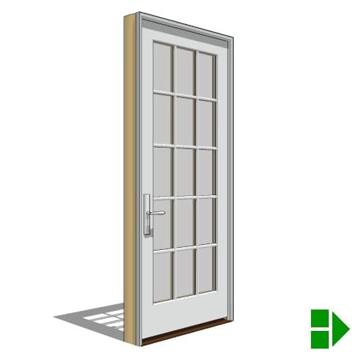Reserve Series Traditional: Out-Swing Door, French-Single, Left Hand Units