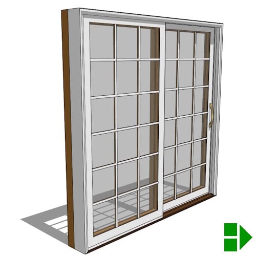 Lifestyle Triple-Pane Series: Sliding Door, 2 Panel