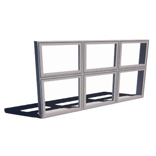 Impervia Series: Awning Window, Vent Unit, Multi-Wide (2-4) with Transom