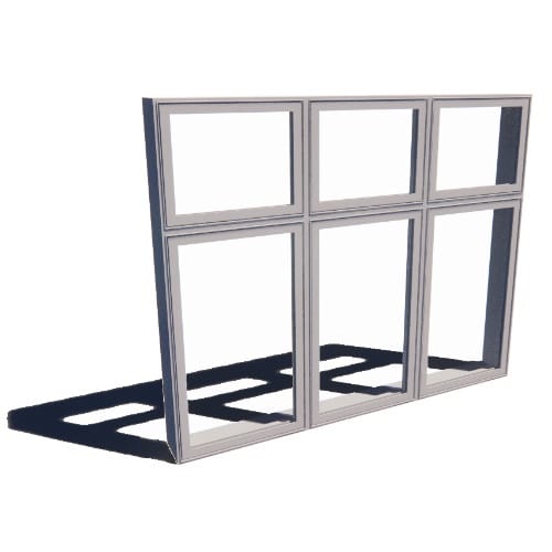 Impervia Series: Casement Window, Vent Unit, Multi-Wide (2-4) with Transom