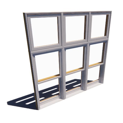 Reserve Series Traditional: Double-Hung Window, Vent Unit, Multi-Wide (2-3) with Transom