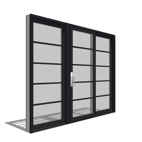 Architect Series, Contemporary, Clad, Wood, Sliding Door, 3 Panel preview 1