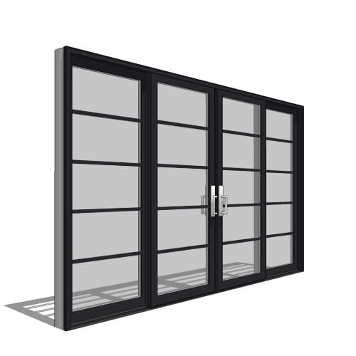Architect Series, Contemporary, Clad, Wood, Sliding Door, 4 Panel preview 1