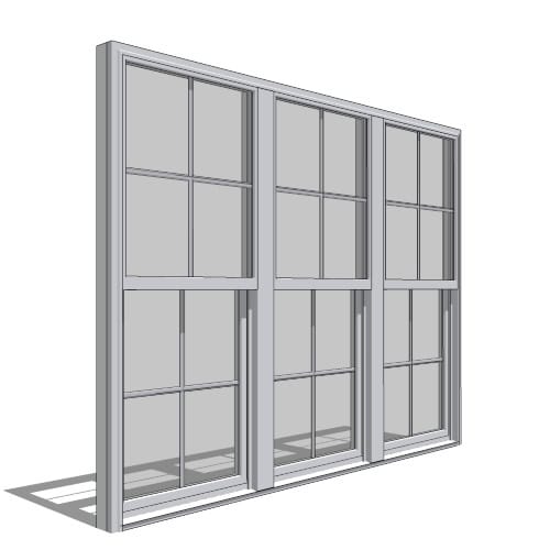 250 Series Single-Hung Window, Triple preview 1