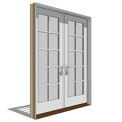 Pella Reserve, Clad, Wood, In-Swing Door, French-Double, Active-Passive Units preview 1