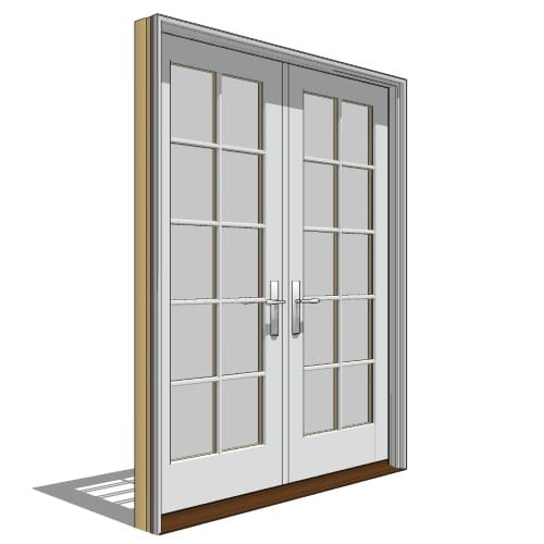 Pella Reserve, Clad, Wood, In-Swing Door, French-Double, Passive-Active Units preview 1