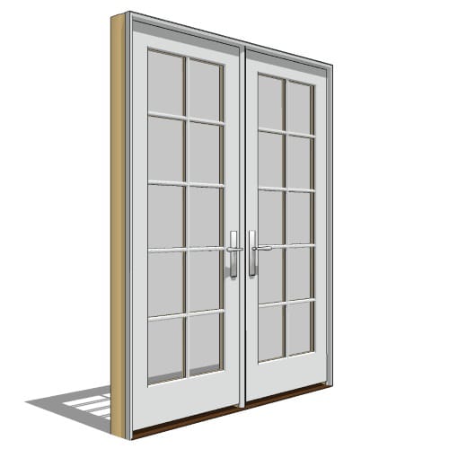 Pella Reserve, Clad, Wood, Out-Swing Door, French-Double, Passive-Active Units preview 1