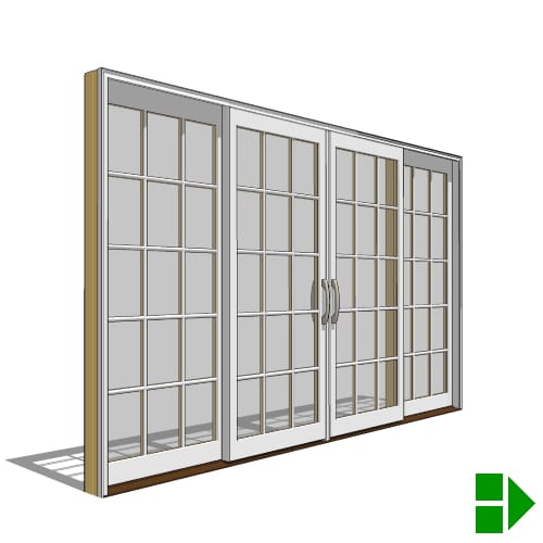 Lifestyle Dual-Pane Series Sliding Door, 4 Panel preview 1