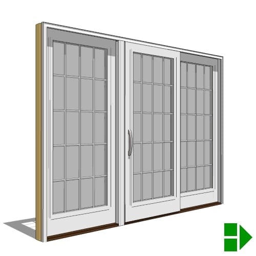 Lifestyle Triple-Pane Series Sliding Door, 3 Panel preview 1