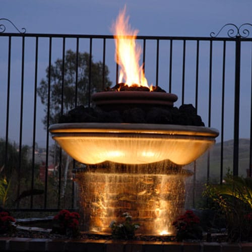 Meron Ribbed Double Fire Bowl / Water Bowl / Planter   preview 4