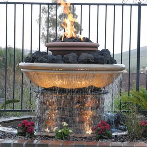 Meron Ribbed Double Fire Bowl / Water Bowl / Planter   preview 1