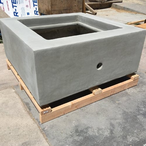 Geo-Edge Square Fire Pit / Table with Optional Toe Kick preview 1