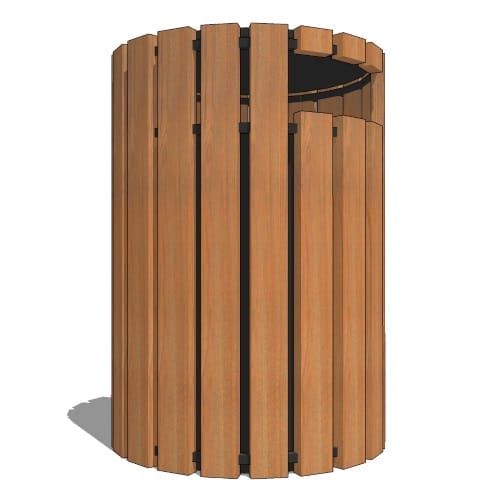 DOGIPARK® 33 Gallon Poly Trash Receptacle with Lid ( 7722-BC )