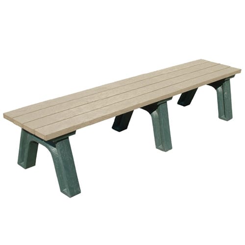 DOGIPARK® 6' Flat Poly Bench ( 7712-GS ) preview 1