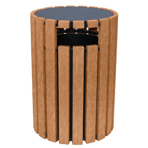 DOGIPARK® 33 Gallon Poly Trash Receptacle with Lid ( 7722-BC ) preview 1