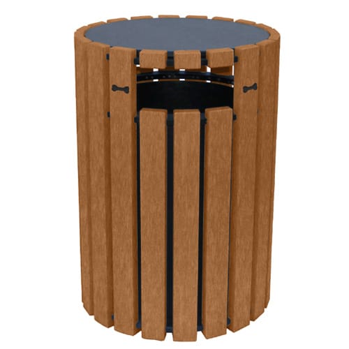 DOGIPARK® 33 Gallon Poly Trash Receptacle with Lid ( 7722-BC-BONES ) preview 1