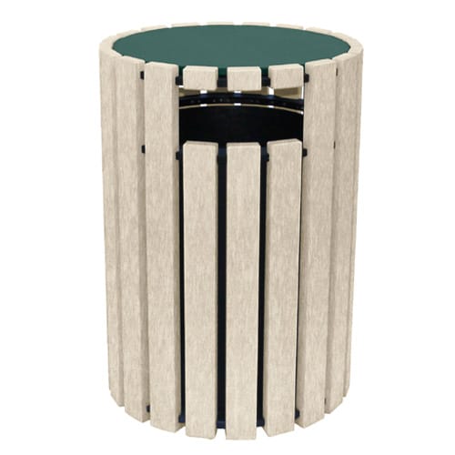 DOGIPARK® 33 Gallon Poly Trash Receptacle with Lid ( 7722-GS ) preview 1