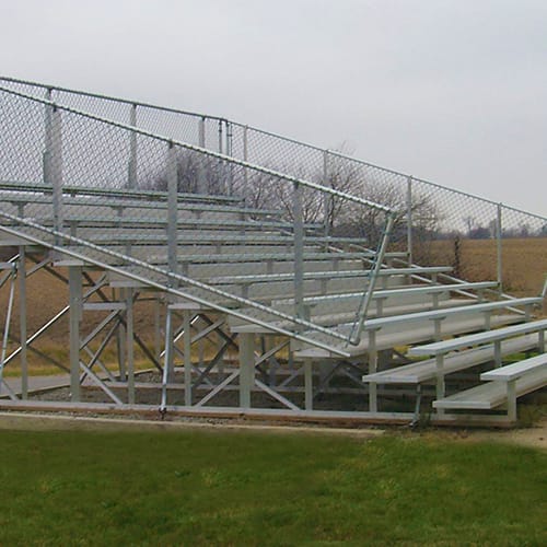 10 Row Preferred Bleachers With Chainlink Guardrails ( NA-1015PRF_CL ) preview 1