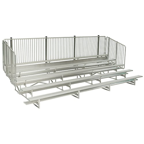 5 Row Standard Bleachers With Vertical Picket Guardrails ( NA-0515STD_VP ) preview 1
