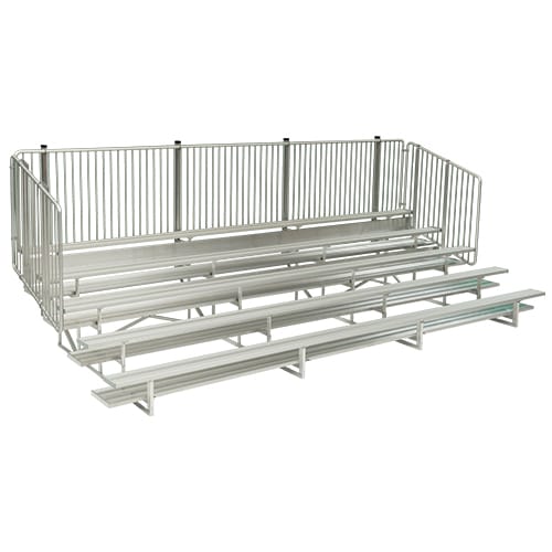 5 Row Deluxe Bleachers With Vertical Picket Guardrails ( NA-0515DLX_VPC ) preview 1