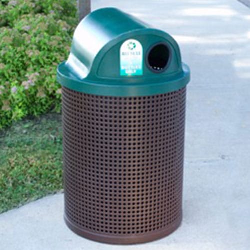  Round Receptacle - Perforated Steel preview 1