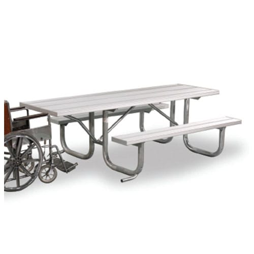 XT Series  - Wheelchair Accessible: Extended Portable Rectangular Table w/ Aluminum Top & Seats ( AI-1690 ) preview 1