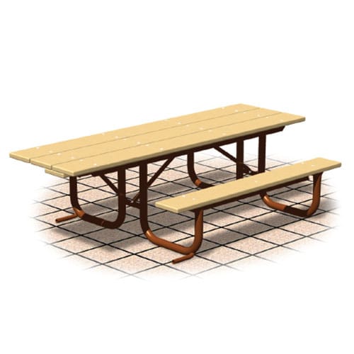 XT Series  - Wheelchair Accessible: Table Extended One End 100% Recycled Plastic Top & Seats ( AI-1694 ) preview 1