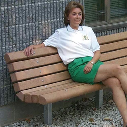 SWRB Series: Embedded Mount Contour Bench w/ Recycled Plastic Timbers  preview 1
